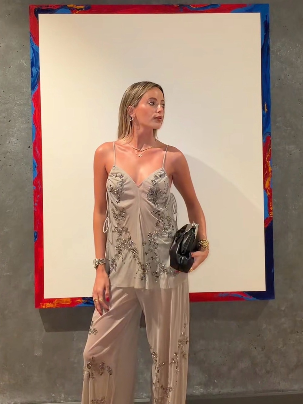 Zara embroidered top and pant set - Picture 5 of 7